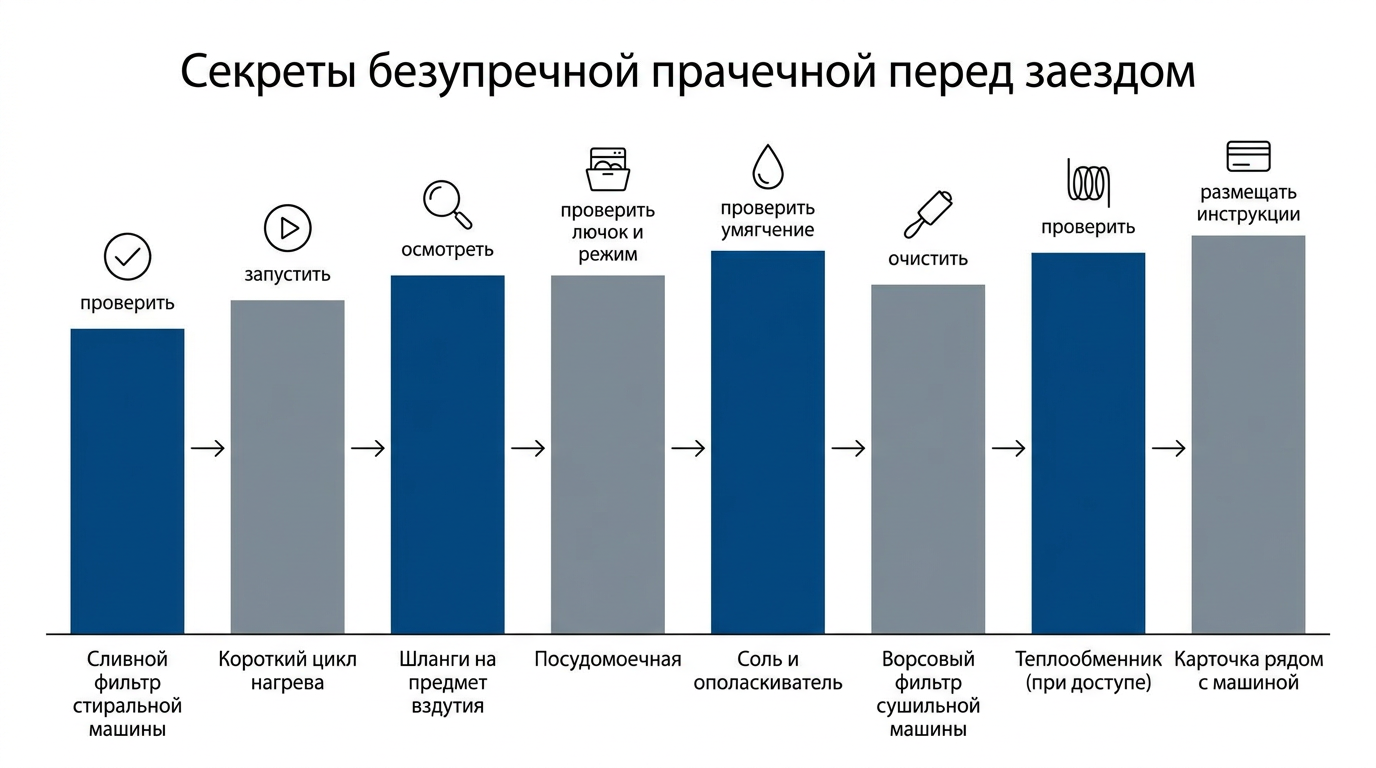 Секреты безупречной прачечной перед заездом