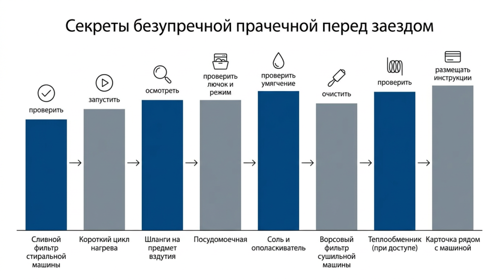 Секреты безупречной прачечной перед заездом